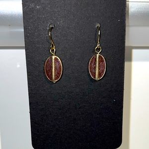 Goldtone resin earrings